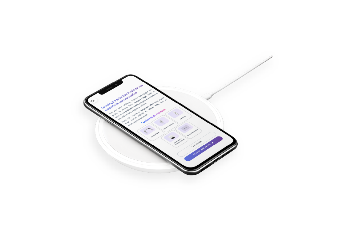 Chargeur sans fil — Évènementiel personnalisé visuel 2 | Imprizio