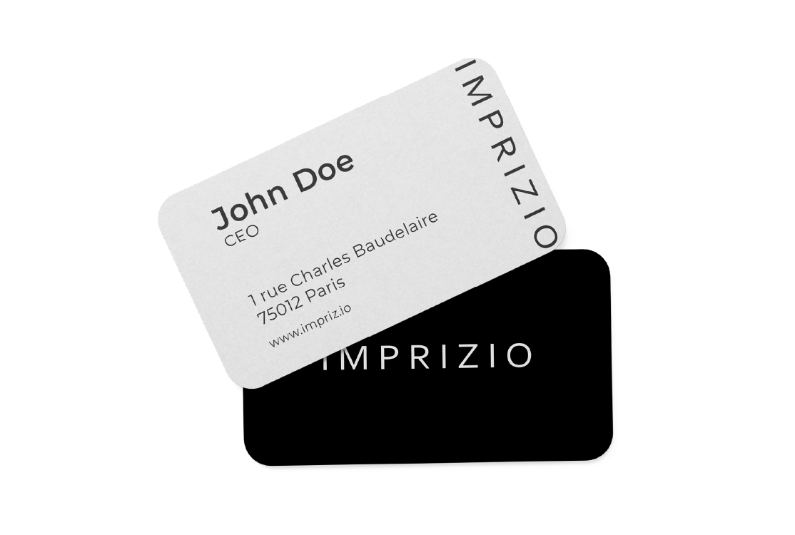 Coins arrondis premium | Cartes de Visite Personnalisées pour Entreprises par Imprizio