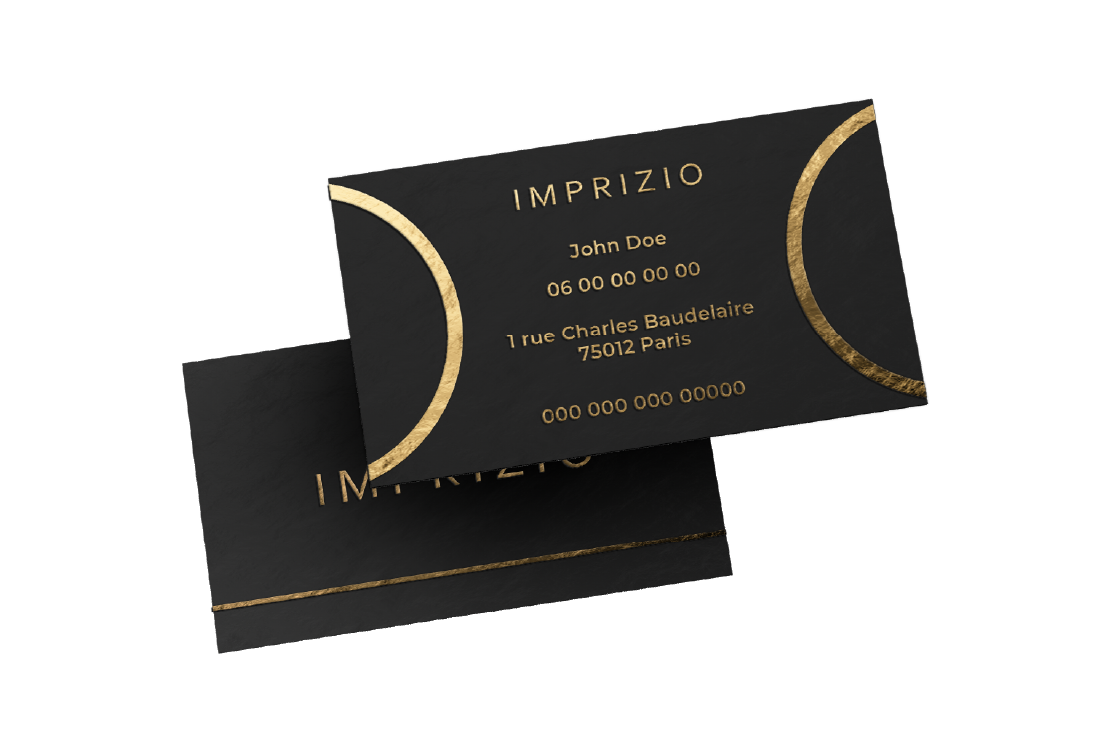Finition dorure or à chaud | Cartes de Visite Personnalisées pour Entreprises par Imprizio