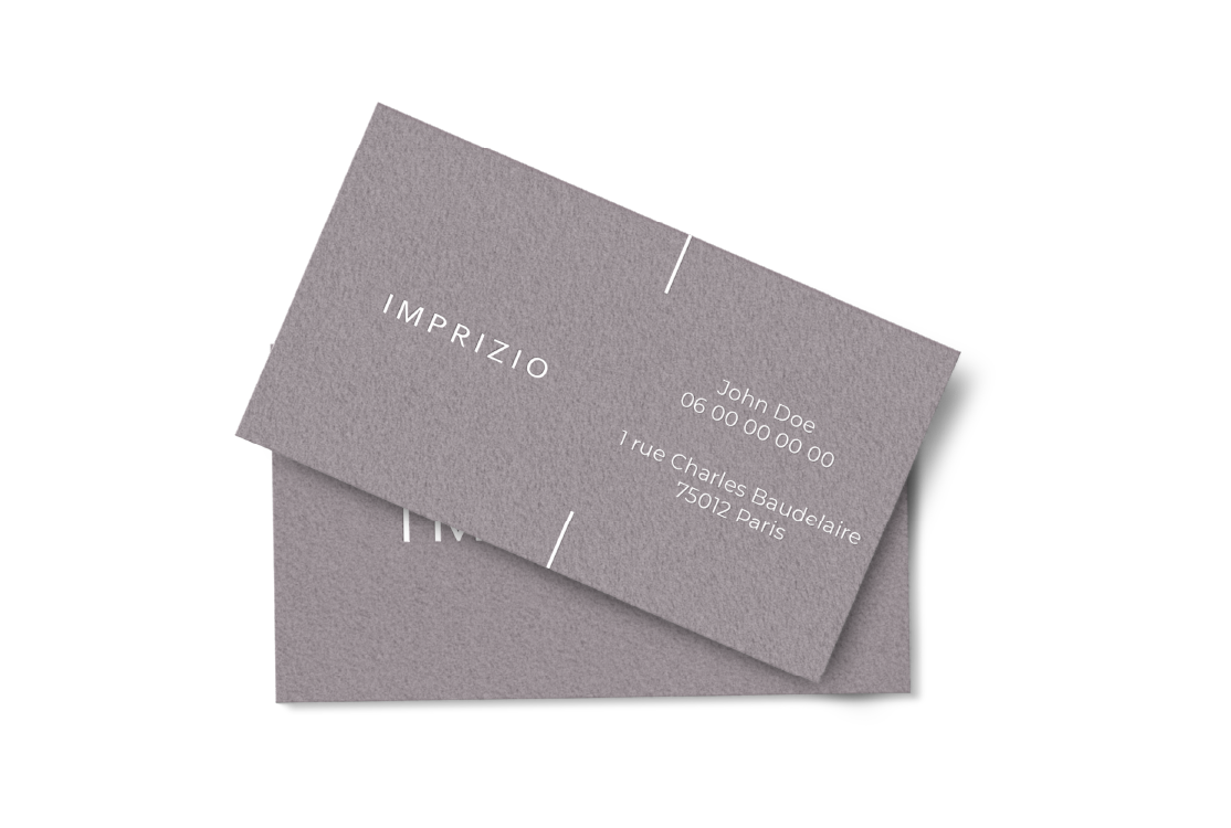 Papier texture liné | Cartes de Visite Personnalisées pour Entreprises par Imprizio