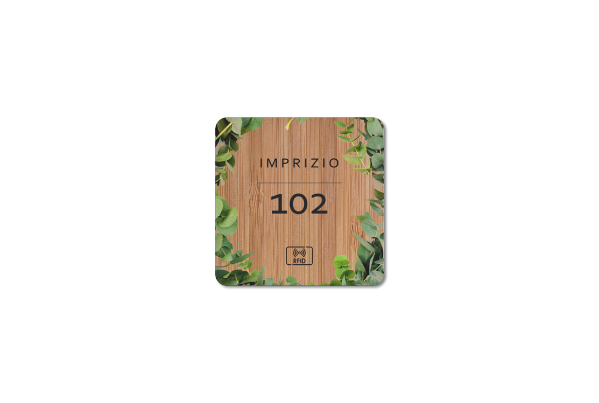 Carte de chambre en Bambou — Évènementiel personnalisé | Imprizio